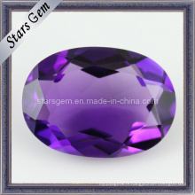 Forme ovale charmante Amethyst Brilliant Cut Natural Amethyst Stone